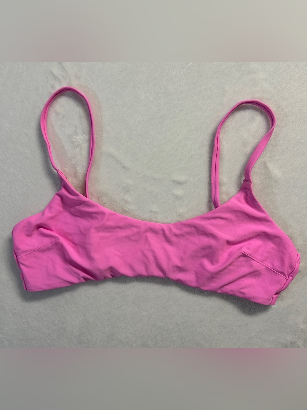 2021 AERIE women's pink scoop bikini top, S.